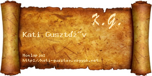Kati Gusztáv névjegykártya