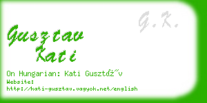 gusztav kati business card